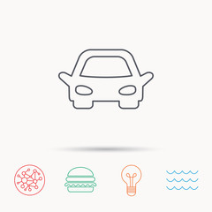 Car icon. Auto transport sign.