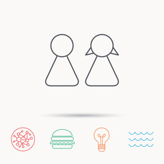 Obraz premium Young couple icon. Male and female sign.