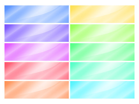 Vector multicolored glossy rectangular banner