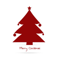 Naklejka na ściany i meble Merry Christmas happy tree card