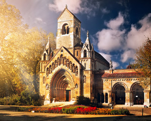 Church in the sun in Budapest