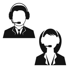 Man and woman from technical support