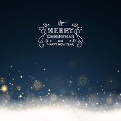 Fototapeta na wymiar Vector Illustration of a Christmas Background with Snowflakes
