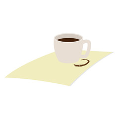 Cup of hot coffee