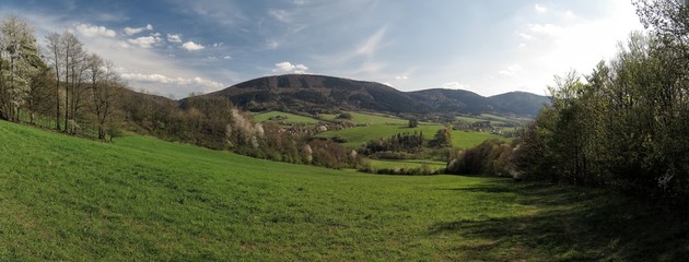 Dlouha hill in Moravskoslezske Beskydy mountains