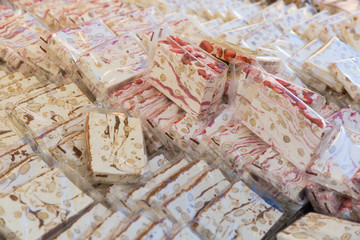 Nougat is a typical sweet Italian handcrafted in the tradition