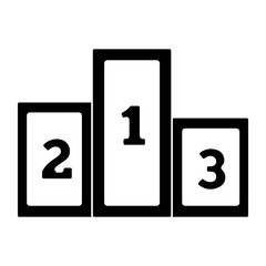 Winners podium simple icon