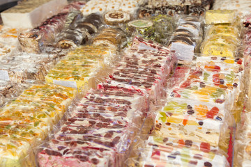 Nougat is a typical sweet Italian handcrafted in the tradition