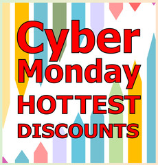 Cyber Monday Sale template. Cyber monday sale concept. Vector illustration