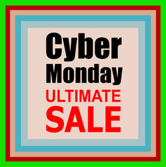 Cyber Monday Sale template. Cyber monday sale concept. Vector illustration