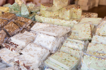 Nougat is a typical sweet Italian handcrafted in the tradition