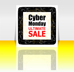Cyber Monday Sale template. Cyber monday sale concept. Vector illustration
