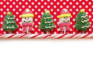 Christmas background with candies