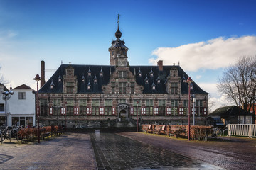 Obraz premium In a small European town.