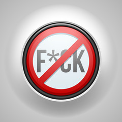 No obscene language sign