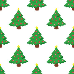 seamless pattern with Christmas Tree