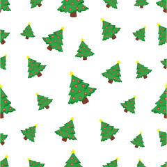seamless pattern with Christmas Tree