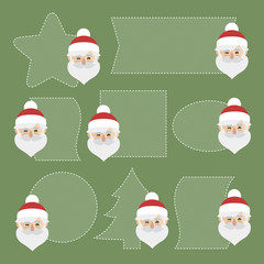 set of christmas label Santa Claus. merry christmas
