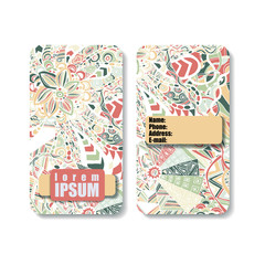 vertical banner in Zentangle and doodle style