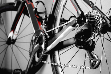 details fietsketting wiel frame