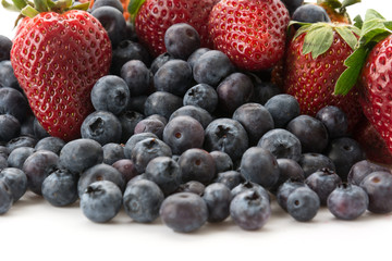 Obraz premium blueberry and strawberry