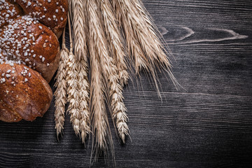 Loaf of bread wheat rye ears food and drink concept