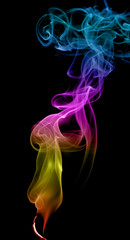 Abstract multicolored smoke