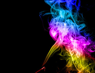Obraz premium Abstract multicolored smoke