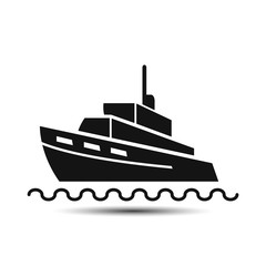Obraz premium a boat. yacht vector icons