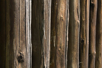 old wooden logs, selective focus