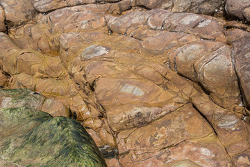 Orange rocks at Ardnamurchan