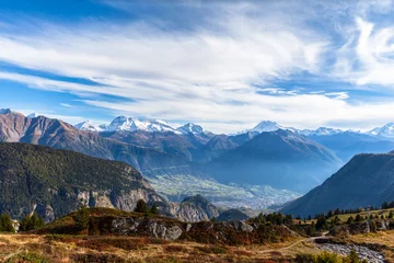 Fotobehang Panorama view of the Alps from Belalp © Peter Stein