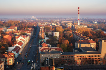 Downtown of Klaipeda, Lithuania in the autumn