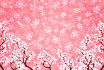 桜　春　和紙　背景