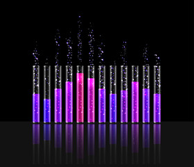 illustration of music in transparent equaliser bar