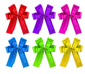 color ribbon decorative on white background,concept happy new year