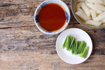 Rice cake korean food