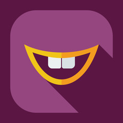 Flat modern design with shadow icons lip