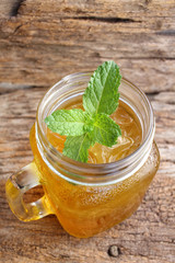 Chrysanthemum tea on jar