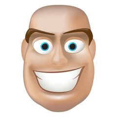 Happy man face