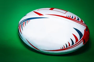 Tableaux ronds sur aluminium brossé Sports de balle rugby ball