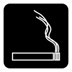 Cigarette icon on white.
