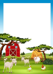 Border design with farm animals