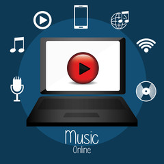 Music online graphic