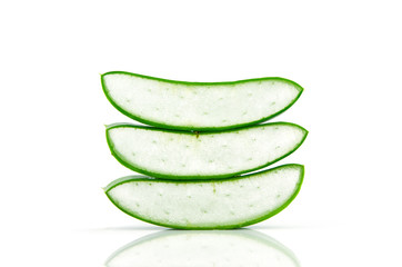 Aloe Vera sliced fresh leaf