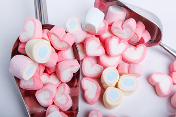 marshmallow on white background