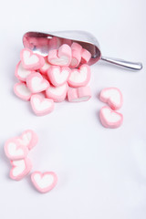 marshmallow on white background