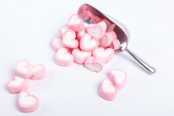 marshmallow on white background