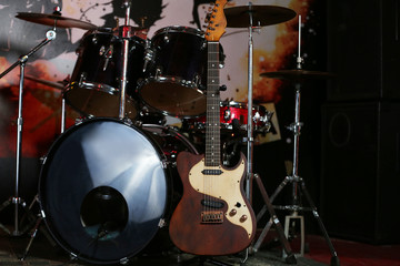 Fototapeta na wymiar Rock band instruments
