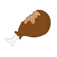 fried chicken isolated illustration